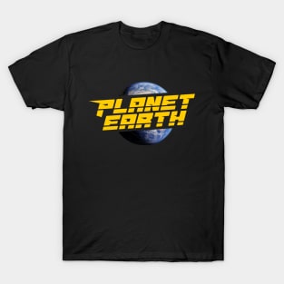 Planet earth logo space universe badge T-Shirt